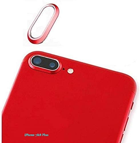 Aliya Camera Lens Protector Case Cover Ring for Apple iPhone 7Plus & 8Plus (Red)