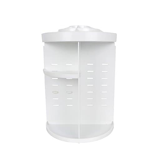 HONESTEAST Makeup Organizer,Adjustable Multi-Function Cosmetics Storage Box, 360 Degree Rotation, 7 Layers Adjustable Large Capacity Make Up Holder,Fits Different Sizes of Cosmetics, Space Saving, Whi