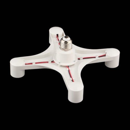 Alicenter(TM) Multiple E27 FIve Lamp Holder Converter Bulb Base Adapter Lighting Parts @*