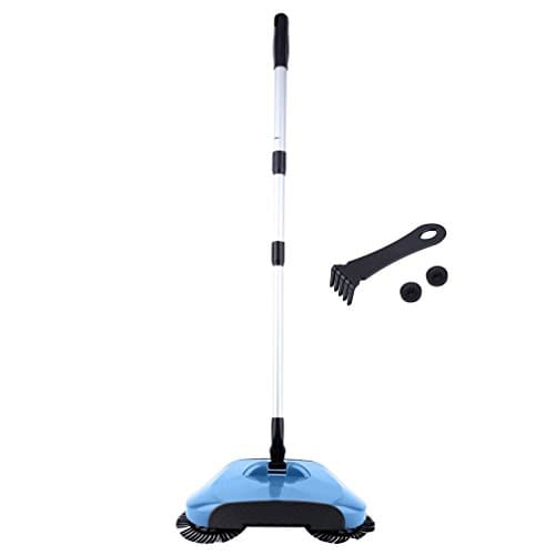 Sweeper 3 In 1 Manual Lazy Automatic Hand Push Sweeper Broom Household 360 Degree Rotating Cleaning Machine Dustpan Trash Bin Vaccum Cleaner Broom Without Electricity