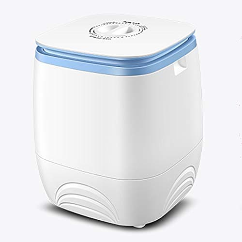 Semi-automatic washing machine Mini plastic washing machine semi-automatic washing machine detachable dewatering bucket baby washing machine, disinfection blue washing capacity -3kg ( Color : White )