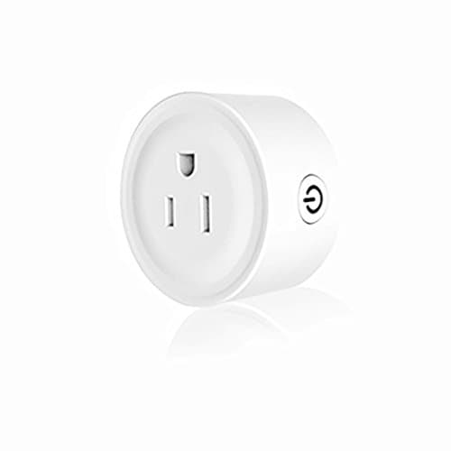 Mini WiFi Smart Plug, Wireless Socket Outlet Plug, Remote Control Electric Appliance Devices, Energy Monitoring, No hub Required,Timing Function, Work With Amazon Alexa &amp; Google Home Assistant（White）