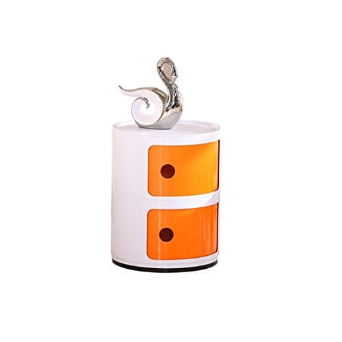 Simple modern,Multi-Function round plastic storage cabinet mini bedside cabinet bedroom corner cabinet locker-C