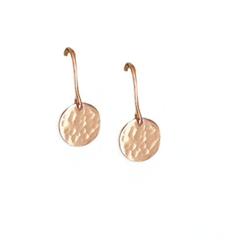 Rose Gold Disc Earrings