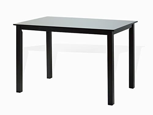 Dining Kitchen Rectangular Classic Table Solid Wooden Modern in Black Espresso Finish