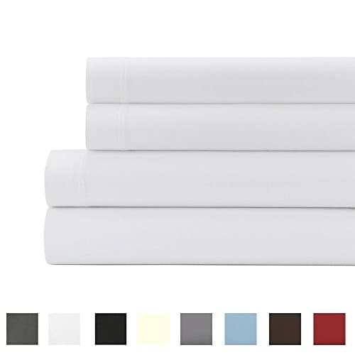 21 inches EXTRA DEEP POCKET Sheet Set - 1500 Thread-Count - 100% EGYPTIAN QUALITY Breathable Double Brushed Microfiber- Wrinkle, Fade, Stain Resistant and Hypoallergenic - 4 Piece (Twin XXL, White)