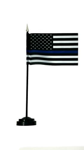 "The Thin Blue Line" Flag with Base
