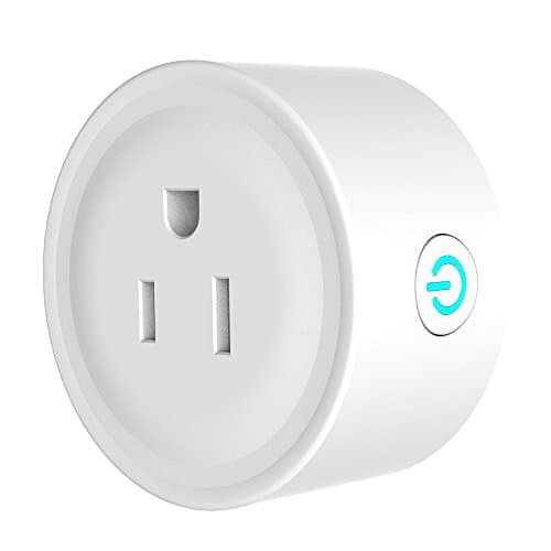 WiFi Smart Plug with Timing Function, Wireless Eletrical Socket Compatible with Alexa and Google Home, Remote Control by Phone Anywhere - White