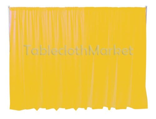 Polyester Backdrop 10 Ft Drape Background Pipe Display Curtain 120 x 60 Gold