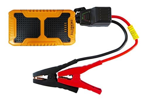 Energette Multi-function Waterproof Car Jump Starter Kit, PowerShock EF10 Compact Portable Power Bank External Battery Charger, 12V 400A Peak with 7500mAh.