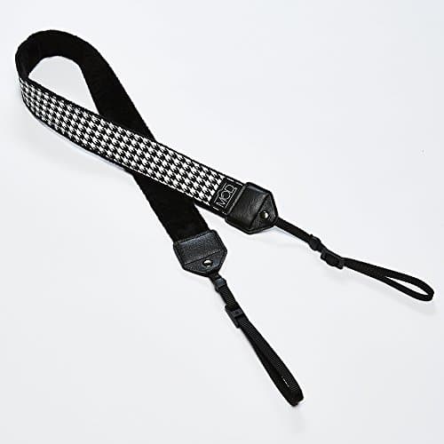 Mod Straps Houndstooth with Black Classic Camera Strap
