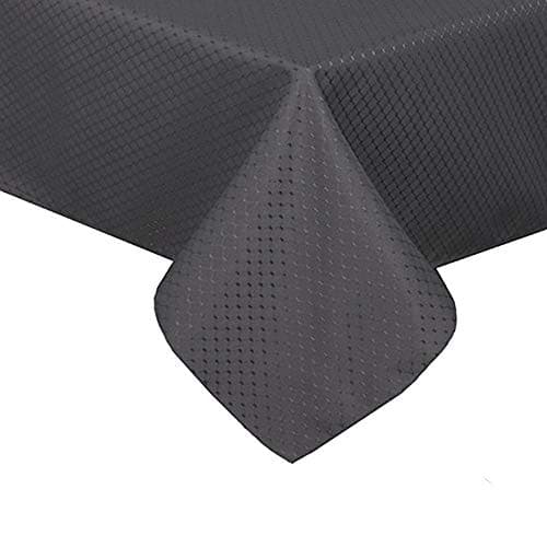 Wintop Waffle Jacquard Waterproof Tablecloth Polyester Rectangular Table Cover for Kitchen Dinning，Darkgray，52" x 70"