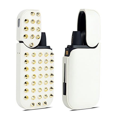 KAIDON Rivet Pattern PU leather PC Hard Materials Case Electronic Cigarette Case for IQOS 2.4 PLUS (Pattern 04)