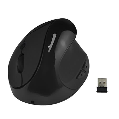 Wireless Ergonomic Mouse,2.4G Optical Computer mice with USB Nano Receiver by MeihuaTu,4 Adjustable DPI 800/1200/1600/2400 for Laptop,Macbook,Notebook,PC,Tablet,Computer(Black)