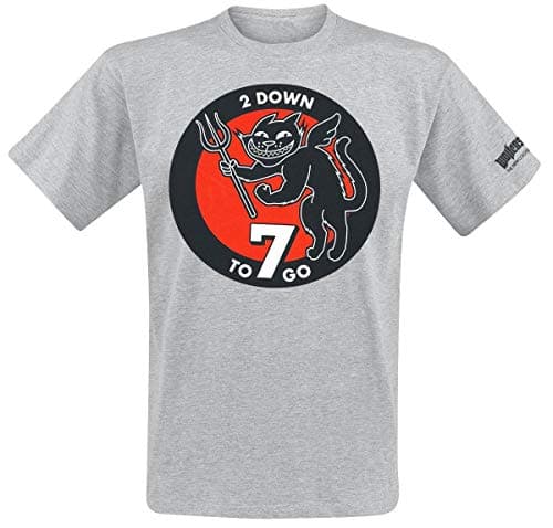 Wolfenstein 2 - Patch T-Shirt Mottled Grey