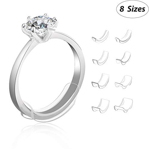 Ring Size Adjuster 8 Sizes Invisible Ring Adjuster Sizer Reducer for Loose Rings