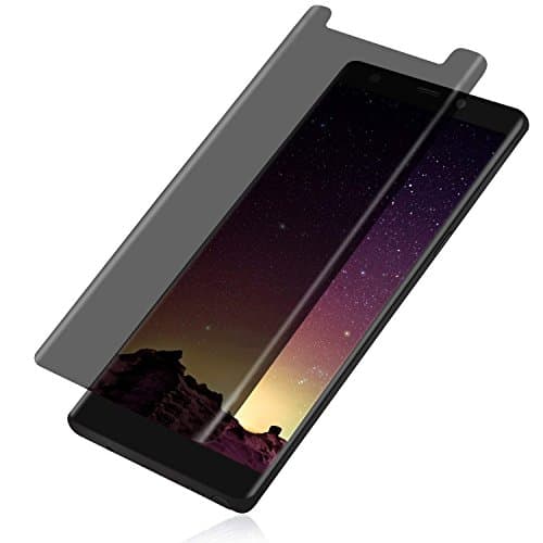 Galaxy Note 8 Privacy Screen Protector, iwolf Note 8 Premium [3D Curved] [Case Friendly] [Anti-Scratch] 9H Hardness Tempered Glass Film Screen Protector for Samsung Galaxy Note 8 (Transparent)