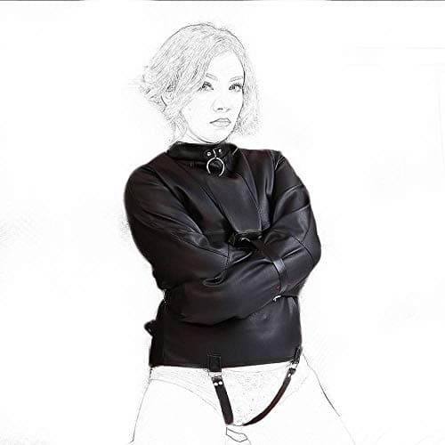 UZZHANG Black Leather Binding Suits for Fun Binding Leather Restraint Supplies (Color : Black)