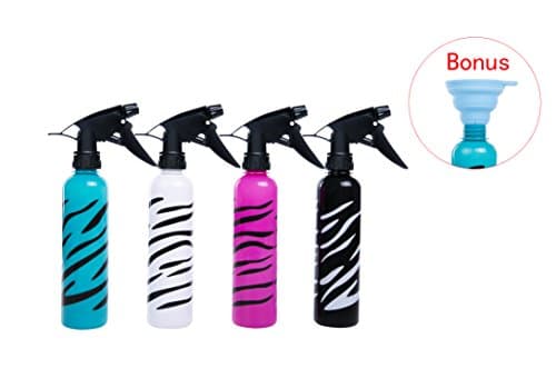 Empty Multi-Purpose Spray Bottles with Funnel, 4 Pack 9oz Refillable Container for Essential Oils