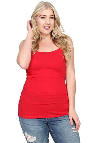 Dustin Clothes Women'S Plus Color Basic Spaghetti Strap Tank Top Plain Layering Cami