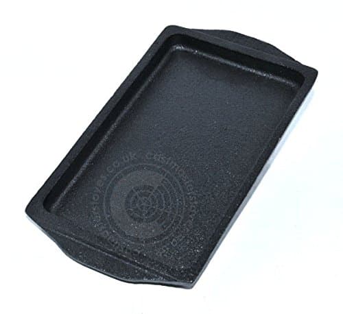 Rectangular Cast Iron Cookware Roasting Baking Tray Pan Oven Serving Dish Plate 15.5 x 9cm