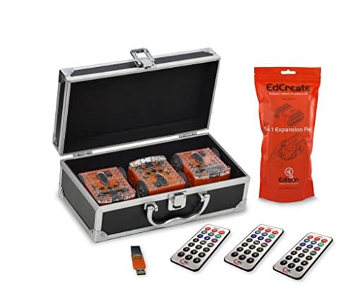 Contempo Views Edison Robot V2 Programmable Lego Compatible Educational Bot STEM Coding Kit. Package Includes EdCreate, IR Remote, Carrying Case, USB with Software, Resources &amp; Lesson Plans.