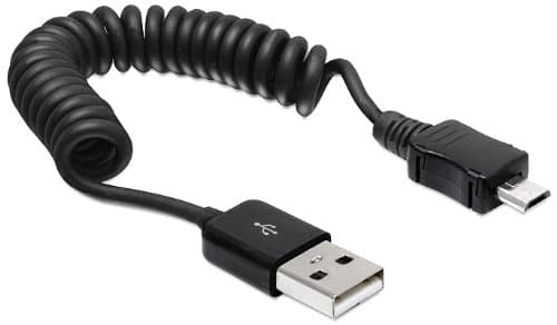 DeLock Spiral Cable USB 2.0 Type A Micro B (up to 60 cm)