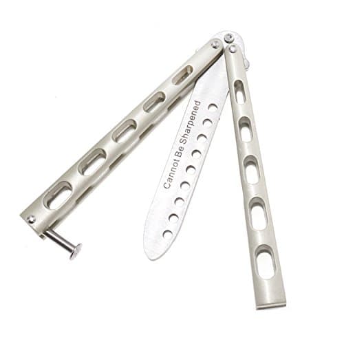 Inxens Practice Butterfly Knife Trainer with Unsharpened Blade