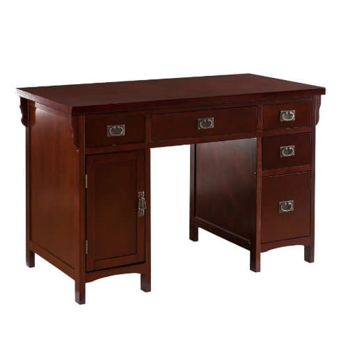 Mission Computer Desk - Dark Cherry