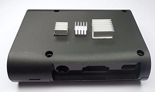 Corporate Computer Corpco Black ABS Case for Raspberry Pi 3 & Raspberry Pi 2 Model B - Full Access to Ports - Includes 3 Piece Heat Sink Set