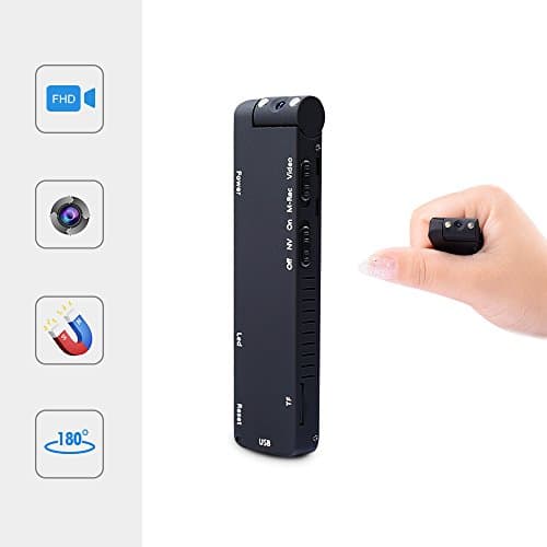 Mini Spy Hidden Camera, Full HD 1080P Mini Camera with Motion Detection, Security Magnetic CAM, Loop Video Recording Nanny Cam,180 Degree Adjustable Wide Angle Lens for Home/Office/Sport and Car