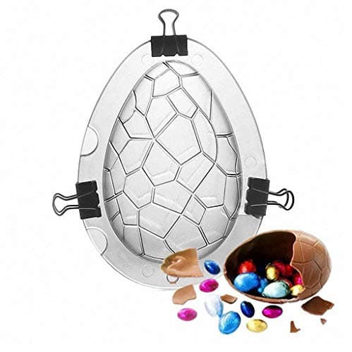 Lookvv Easter Egg Chocolate/Candy Mold, Cake Mold 3D Egg Chocolate Fondant Mould Baking Sugar Craft Decorating Mold Tool (Multicolor)