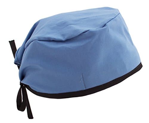 Solid Rich Blue &amp; Black Scrub Cap Hat with adjustable tie
