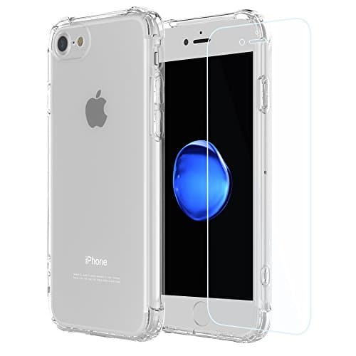 iPhone 8 Case,iPhone 7 Case,iPhone 8/7 Crystal Clear Shock Absorption Technology Bumper Soft TPU Cover Case for iPhone 8/iPhone 7(White)