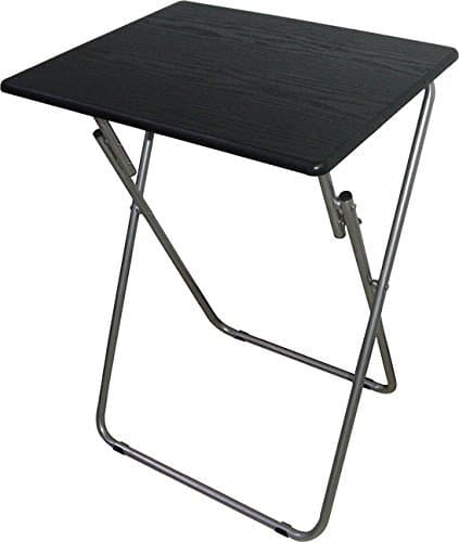 Folding Table with Premium Quality ideal Dimensions Measuring 19” width x 15” depth x 26” height by Uniqueware (Black)