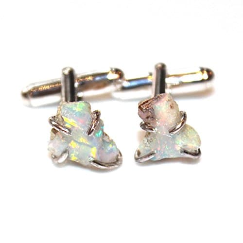 Raw Opal Cuff Link in Sterling SIlver