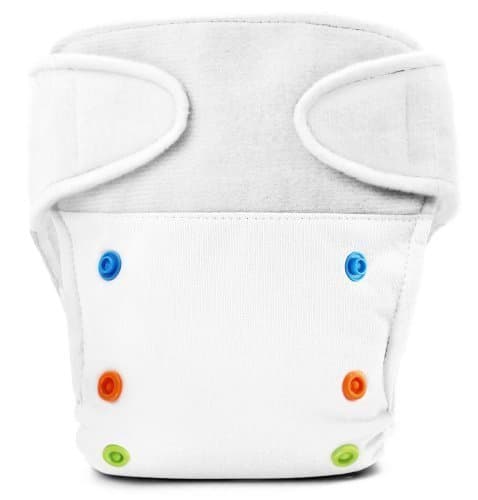 BabyKicks Basic Cloth Diaper Hook and Loop Closure, White by BabyKicks
