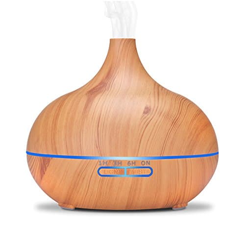 Essential Oil Diffuser,550ml Aromatherapy Diffuser ,Ultrasonic Cool Mist Aroma Oil Diffuser Humidifier Air Purifier Ionizer with Color Changing Lights (550mlC)