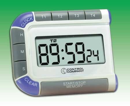 Digital Timer, 3/4 In. LCD, 4 channels