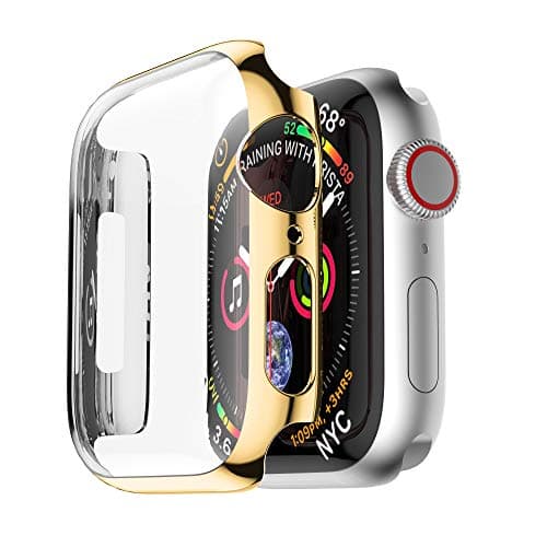 Foxroar Compatible with Apple Watch Series 4 Clear Screen Protector Case，iwatch Cover All-around Transparent Protective Case Thin Cover Protector Case Cover for iwatch 4 40/44mm