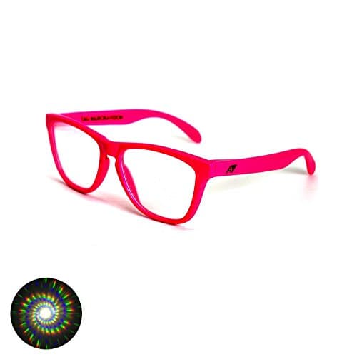 Spiral Diffraction Glasses - Pink Frame