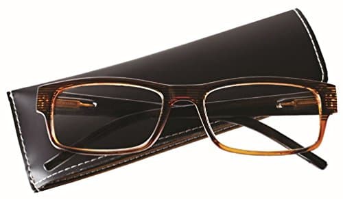 Cal Optix "Diesl Eye Brown" rectangular reading glasses +2.00