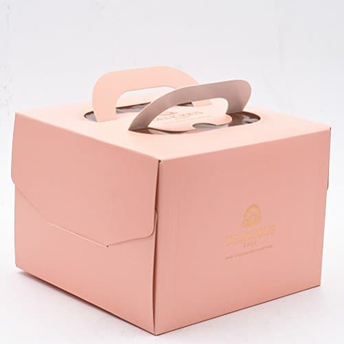 WPPOWER 4 Inch Cake Slice Boxes Wedding Candy Boxes for Returning Gift Packing Box Soap Muffin Cookies Cupcake Chocolate (Pack of 5)(4 Inch, Pink)