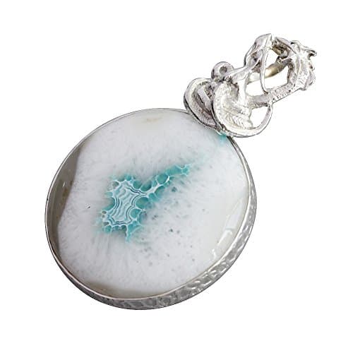 Blue Botswana Agate Pendant