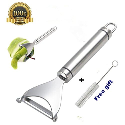 Vegetable Peeler,Multi-Function Kitchen Tool SUS304 Stainless steel Super Sharp Peeler for Peeling and Shredding Fruits &amp; Vegetables with 1 Cleaning Brush