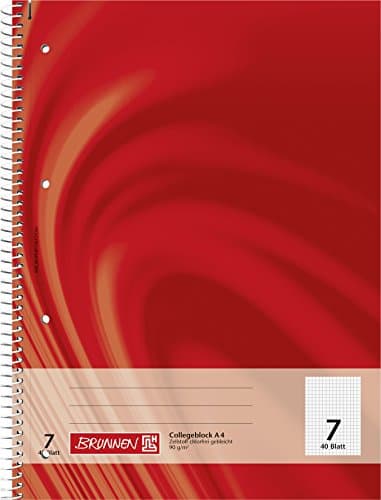 BRUNNENBrunnen 106720702 Notepad Squared A4 40 Sheets 7 mm Line Style 7