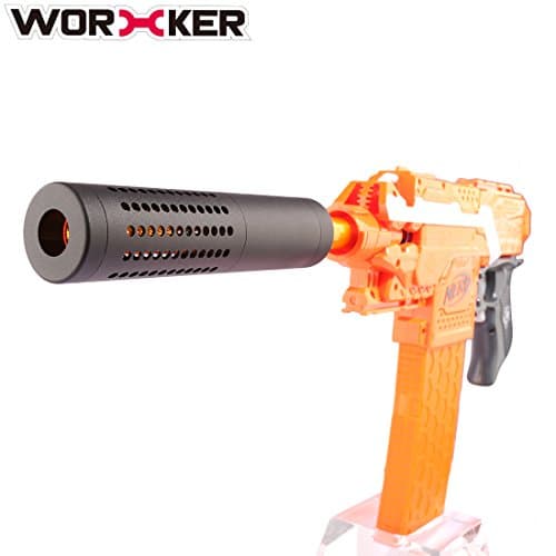 Worker Upgrade Front Pipe Decorative Cap Barrel Extender Decorator Accessory for Nerf - Black (Insert Type)