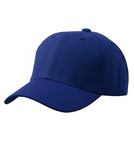 Baseball Plain Cap, Royal Blue, One Size