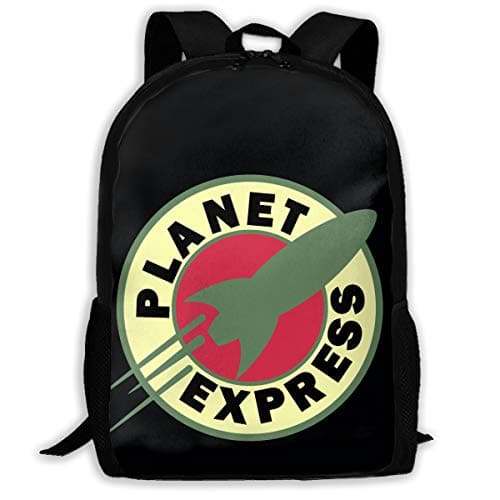 Planet Express Lightweight Backpack for School - Classic Basic Water Resistant Casual Daypack for Travel