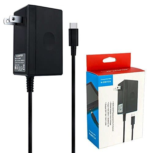 Nintendo Switch AC Adapter Type-C Fast Charging Kit With Cable Length: 1.5 Meter, Output: 5.0V - 1.5A / 15.0V - 2.6A Support TV Mode [Updated]